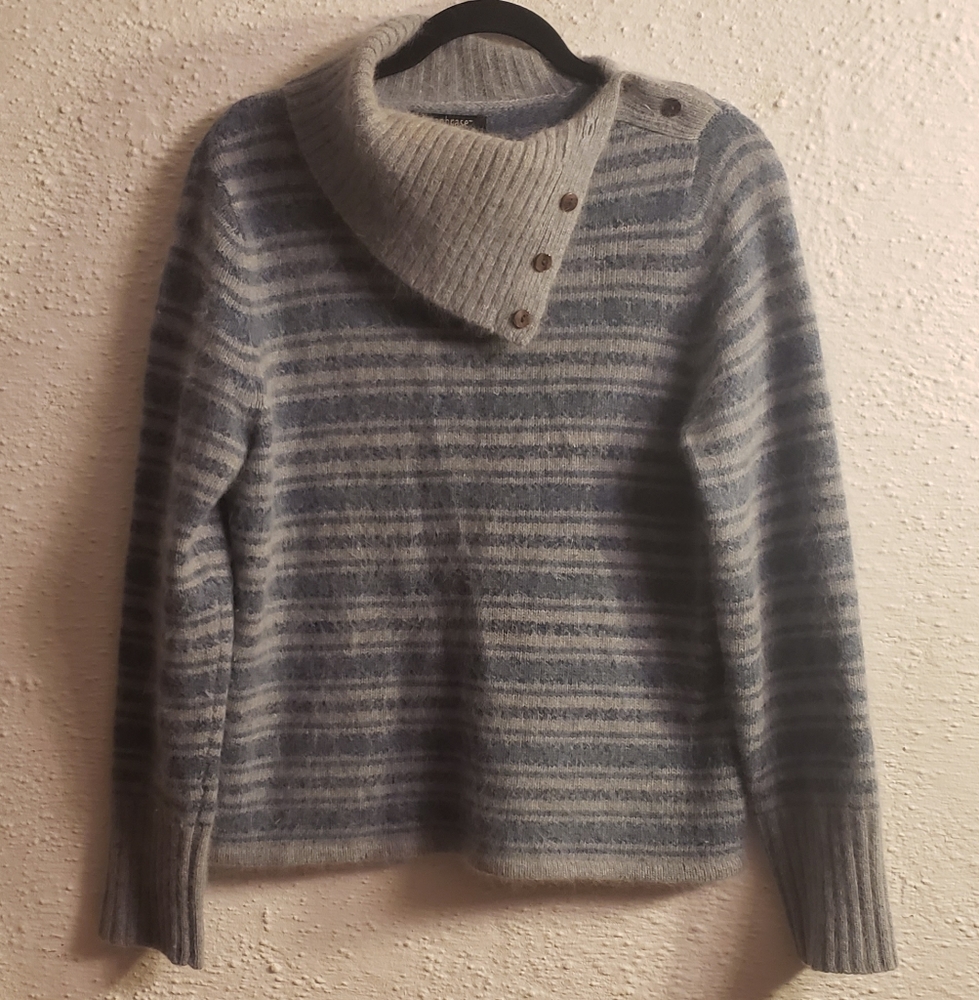 Paraphrase wool sweater gray M turtleneck
